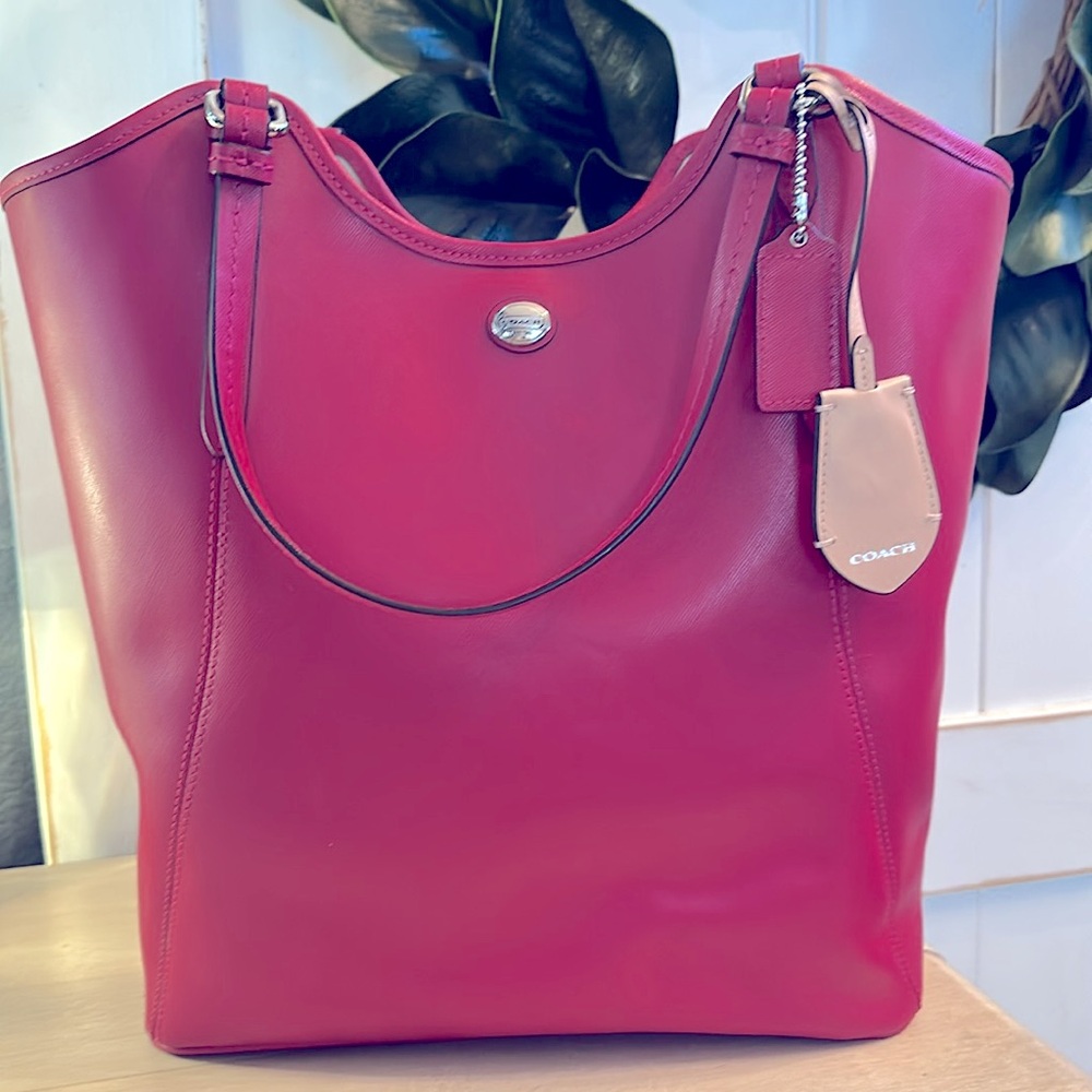 COACH PEYTON SHOULDER SATCHEL  TOTE BAG CROSSGRAIN LEATHER